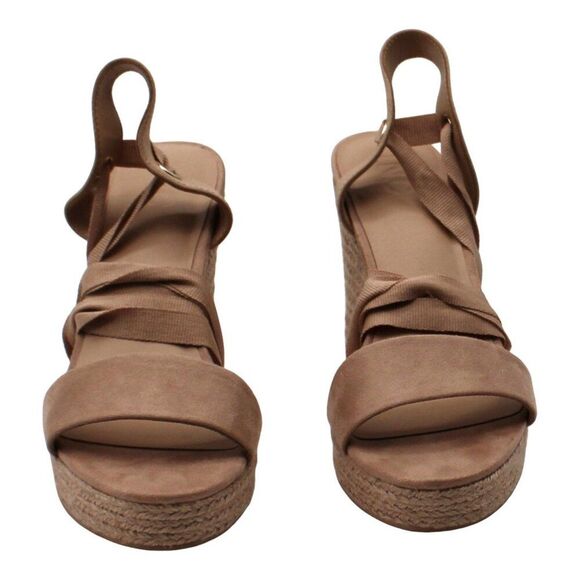 Maxx Womens Faux Suede Open Toe Wedge Sandals - Picture 2 of 9